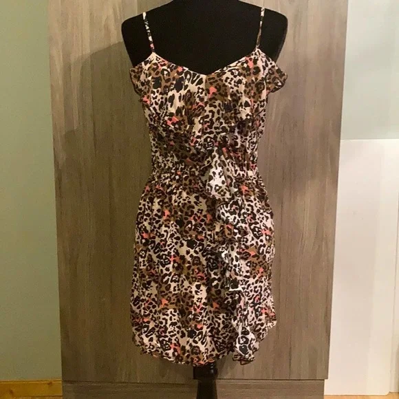 Leopard Print Mini Dress - Picture 1 of 9